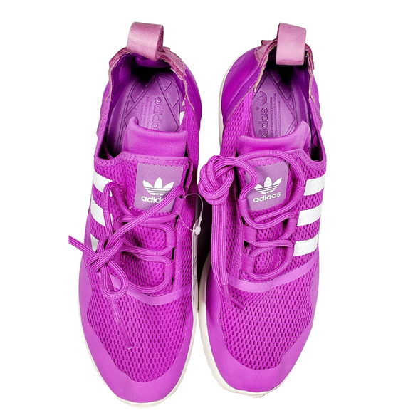 adidas Originals ZX Flux ADV Virtue W Running Shoes Size 9.5 Shock Purple/White - Picture 2 of 7